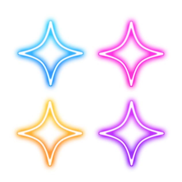 Star 2 neon icons