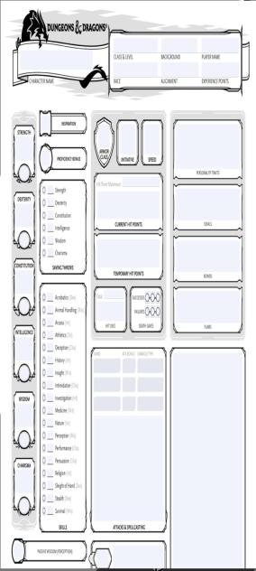DnD sheet