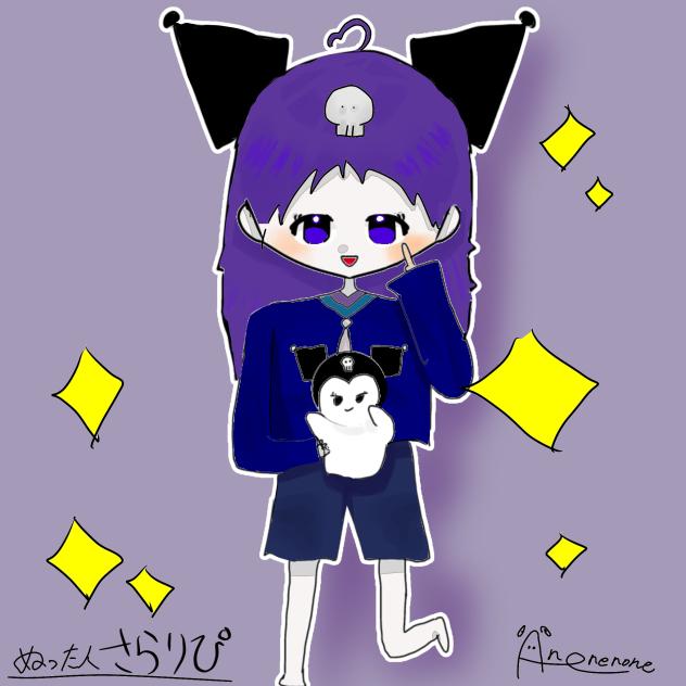 のぬちの線画塗ってみた