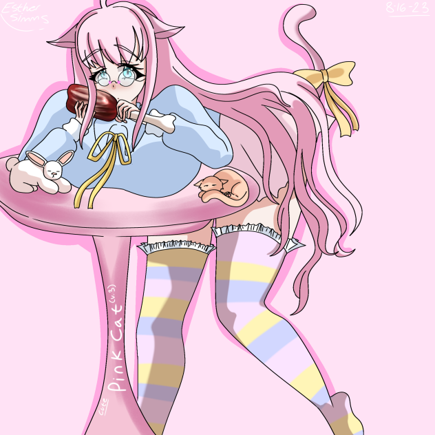 Cute pink cat [REDRAW]