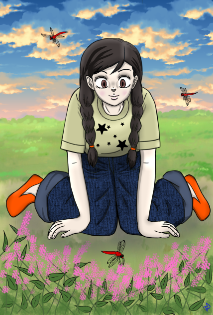 少女と花＊イヌタデ