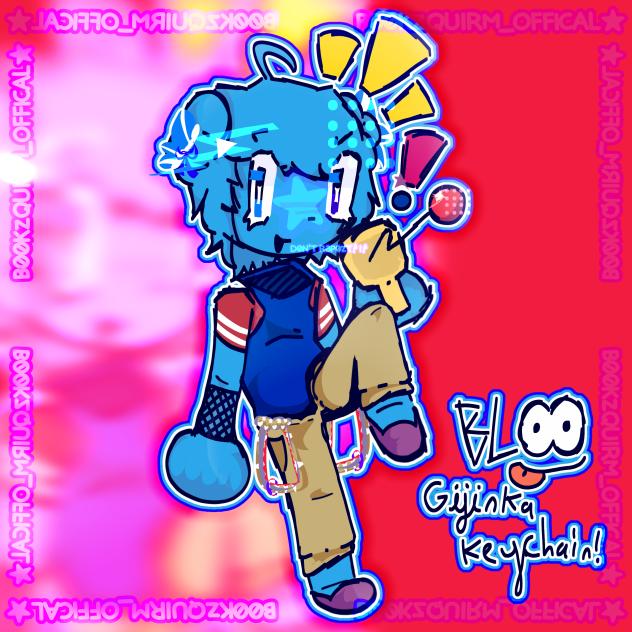 Bloo Gijinka Keychain Idea Design🏓🎲