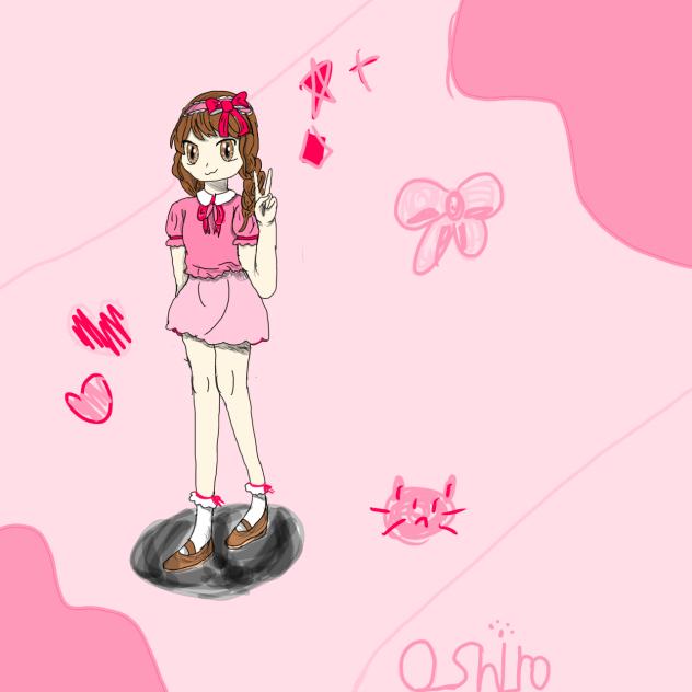 みつあみの女の子