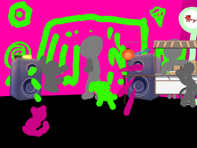 Cyber city in cyberspace 🩷💚🟢🔴