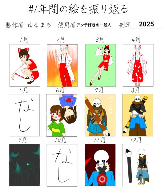 1年間の絵を振り返る