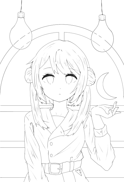 月ノ光　線画ァ