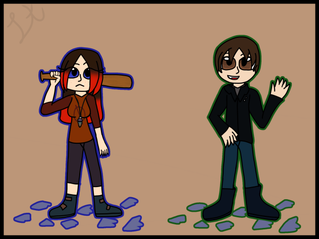 me&charles dress as nitw mea and greg