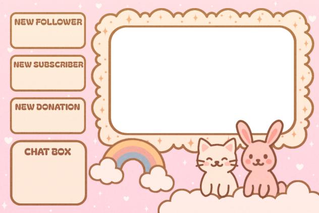 Cute live streaming overlay 5