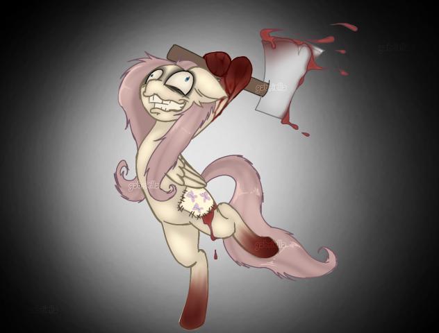 scary fluttershy oohhh waaaww