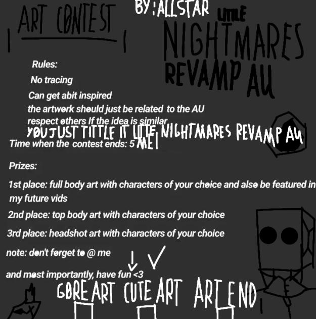 art contest little nightmares revamp au