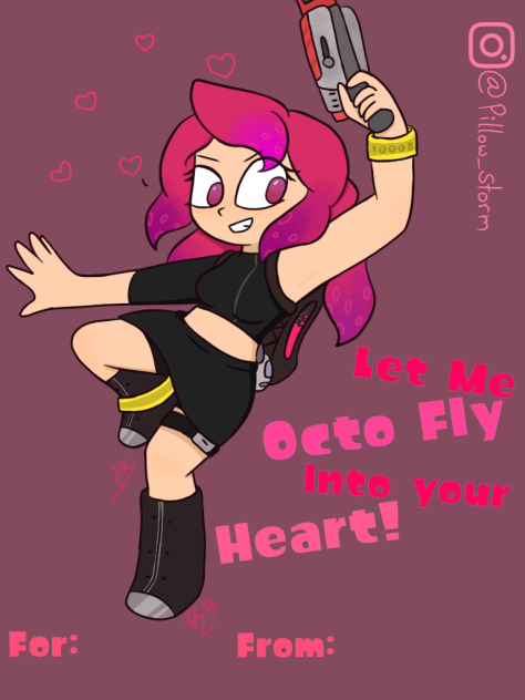 Octo Fly Valentine Card