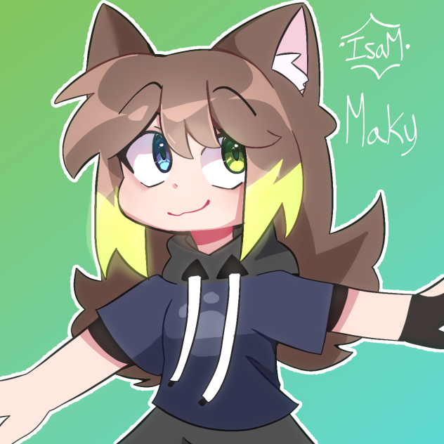 💚💙🐱 𝆺 Maky Fan Art - ibisPaint