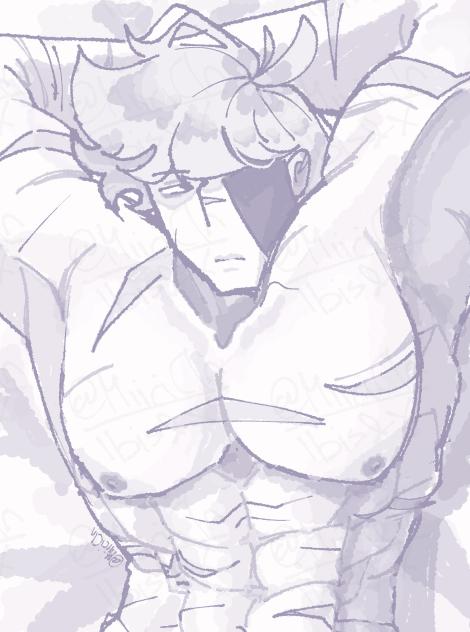 shirtless buff men jumpscare