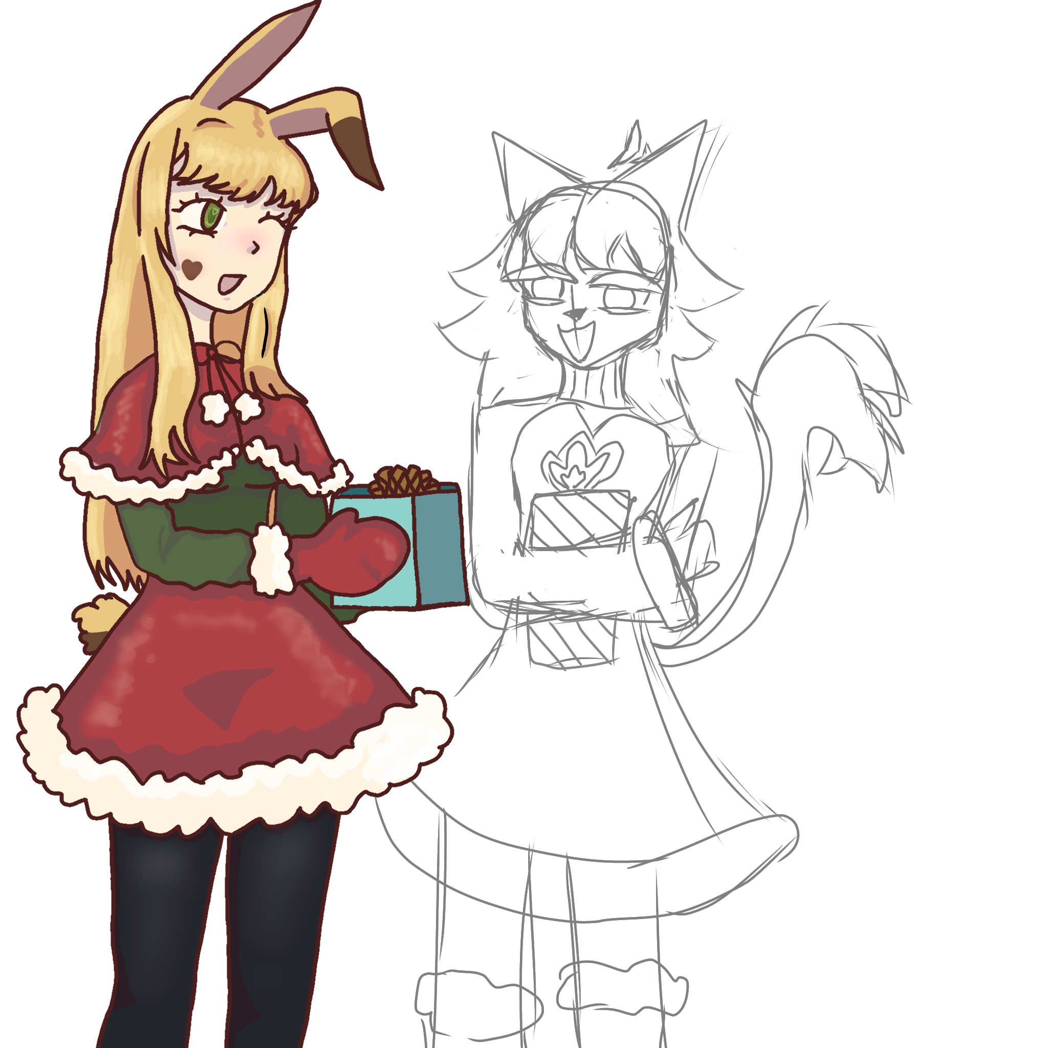 Wip Christmas collab pt.2 - ibisPaint
