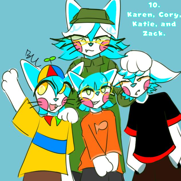 10. Karen, Katie, Cory, and Zack