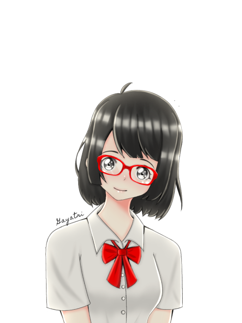 anime school girl - ibisPaint