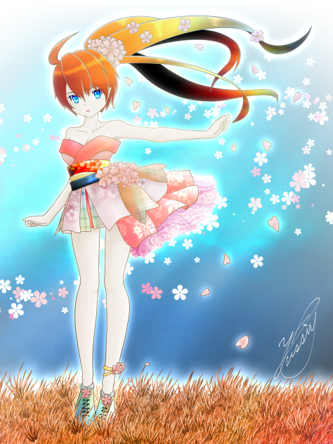Sakura fluttering