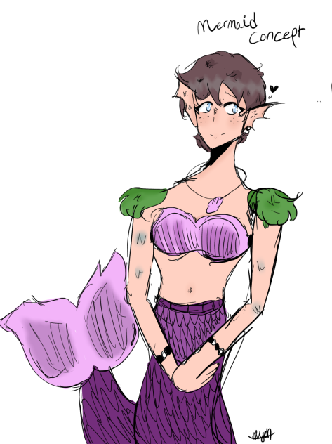 Mermaid drawing concept