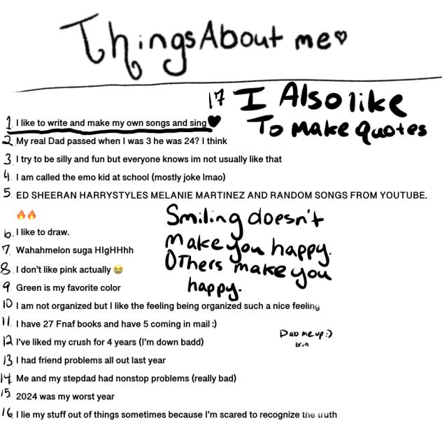 Things you didn’t know about me