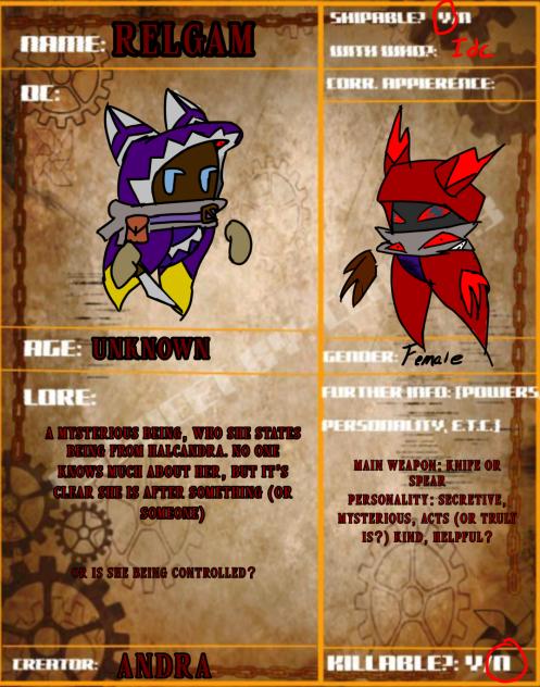 Relgam - Character for CLAWZ