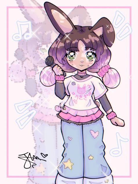 🐰Reb - bunny ear pompom into an OC🐰