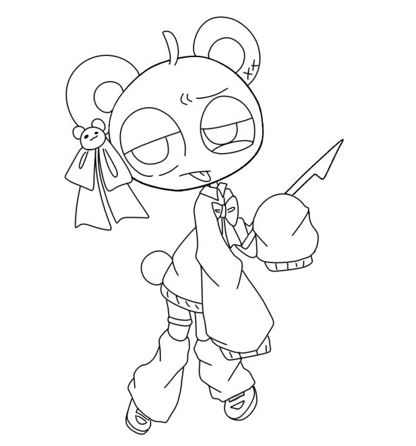 2pスカイ塗り絵