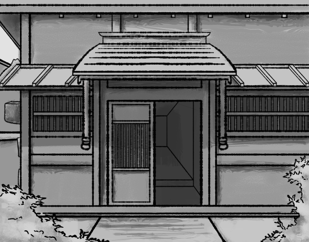 Manga Background - Depan Rumah.