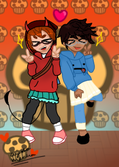 ✨Skeppy and badboyhalo with skirts✨
