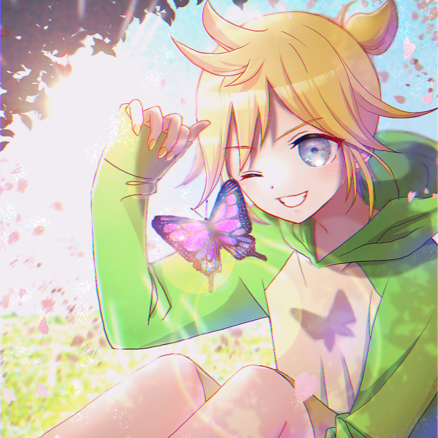 レンくんの右肩の蝶