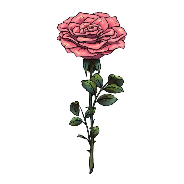 pink rose - ibisPaint