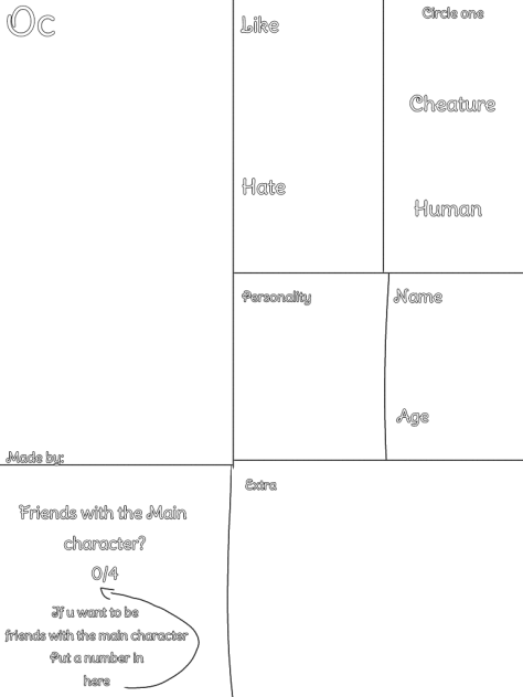 Portal of love Character Sheets