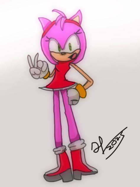 Amy rose meu novo estilo de arte