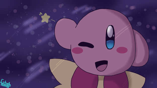 Kirby in Warp Star