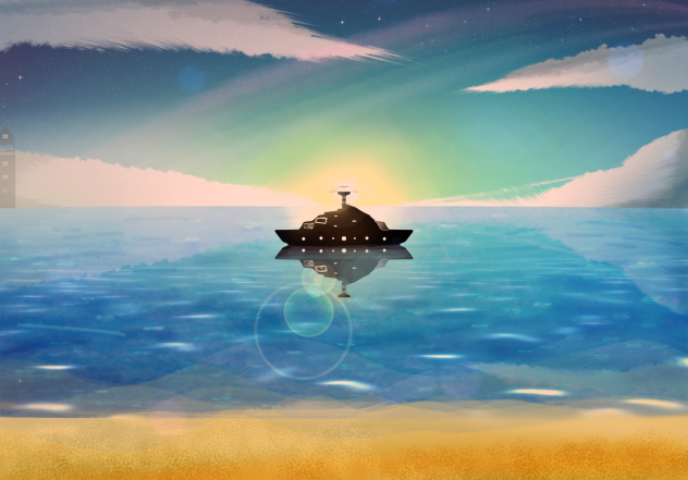The sea background