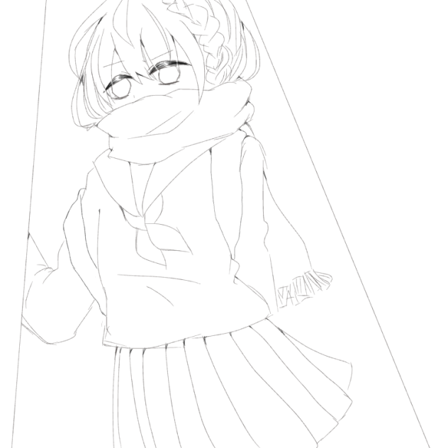 女の子線画