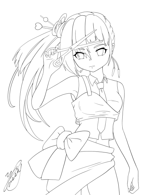 Did I cut too much？（線画）