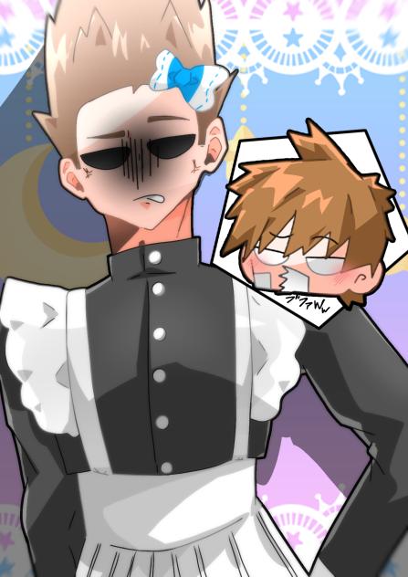 罰ゲームでメイド服を着るTom