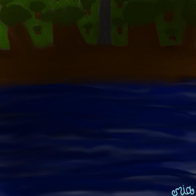 Just a lake at night🌙 - ibisPaint