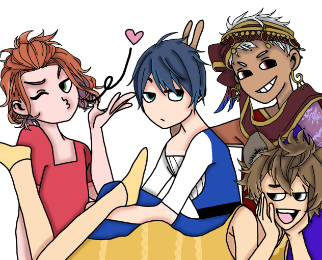 Some TWST guys in dresses (base used)