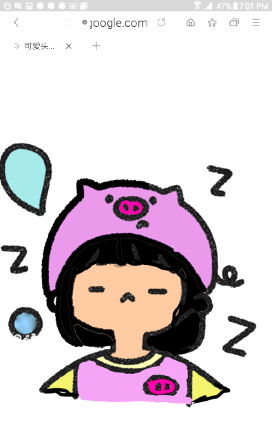 简笔画的女孩2♡