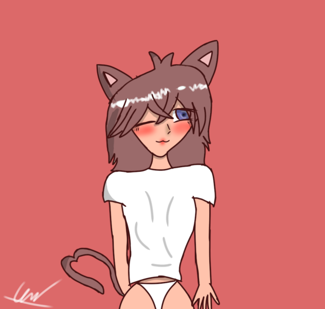 I have no mind bc its a cat girl again😐