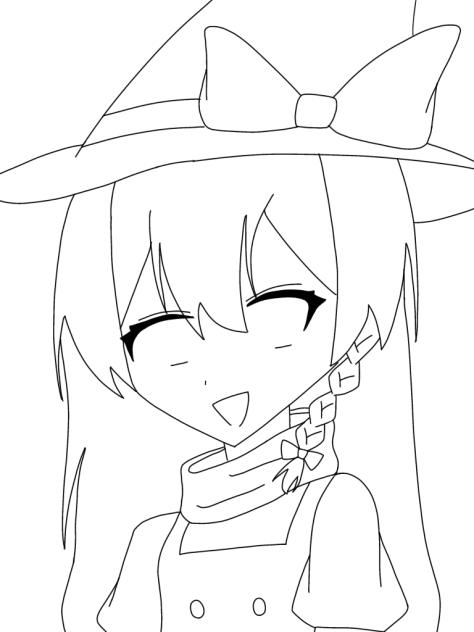 魔理沙線画