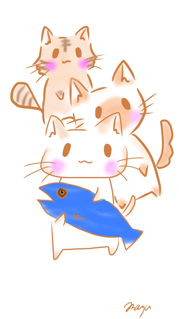 雪見だいふく風の猫