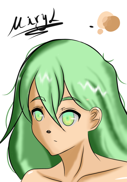 chica de pelo verde xd