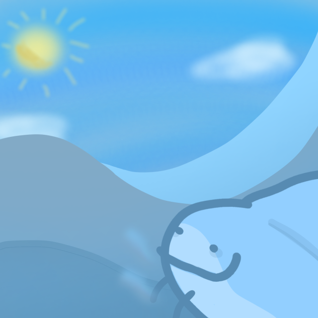 a kinda lazy drawing of a weird shark