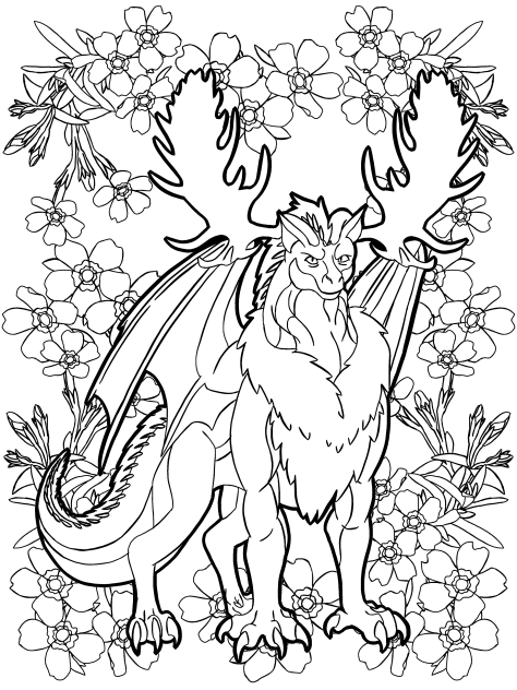 Faerie dragon with creeping phlox