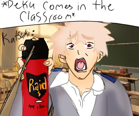 KATSUKI raid spray meme