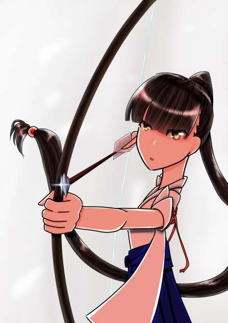 弓を引く