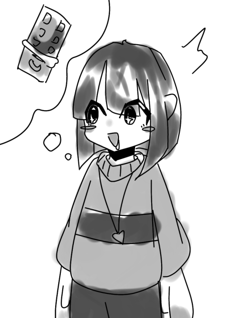 落書き キャラ「え！ﾁｮｺﾚｰﾄ(｢🍫･ω･)｢🍫？！ 」