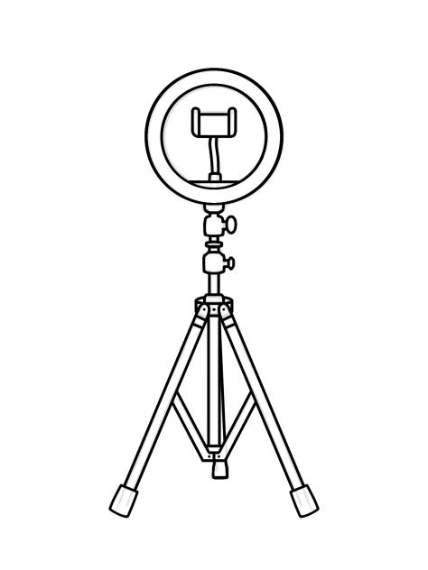 Ring light with phone holder 1